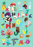 ABC poster in Icelandic blue